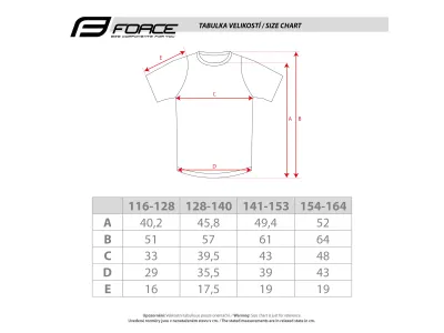 Force dres KID MTB CHEERY, modro-limetkový - 116-128