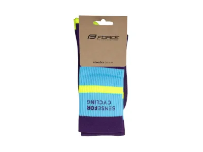 Force ponožky STRIPE dlouhé, tm. fialové