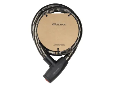 Force zámok 22/1000mm, článkový, bez držiaku, čierny