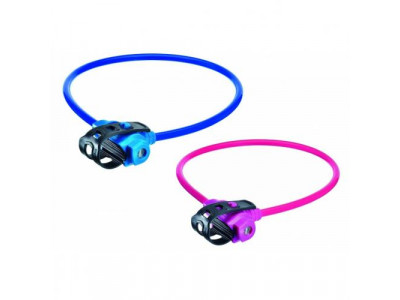 Trelock Zámok lankový KS 211 FIXXGO KIDS -  modrý, 10 mm x 75 cm