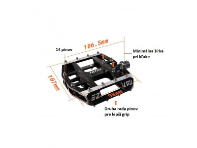 Tatze pedále MC-AIR platformové
