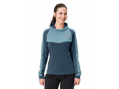 Vaude cyklistický dres Qimsa LS Shirt II, dámsky, dark sea - 38