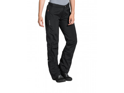 Vaude cyklistické nepremokavé nohavice Yaras Rain Zip III, dámske, black - 36