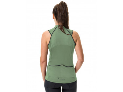 Vaude cyklistický dres bez rukávov Posta, willow green, dámsky - 36