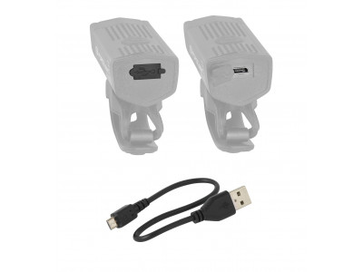 FORCE svetlo predné DOT 300 Lumenov, USB, čierne
