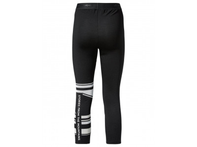 Vaude termo spodky Monviso Wool 3/4, dámske, black - 34