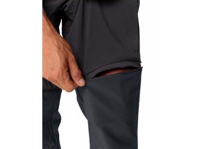 Vaude turistické nohavice Elope zip-off, pánske, phantom black - 48