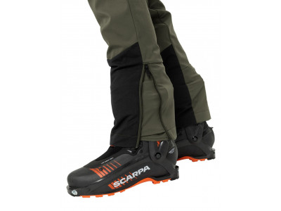 Vaude ski-turistické nohavice Monviso Alpine, pánske, zelené (khaki) - 48