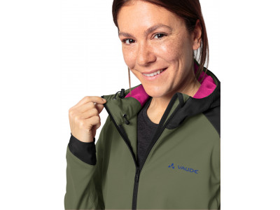 Vaude cyklistická bunda Qimsa Softshell, dámska, cedar wood - 38
