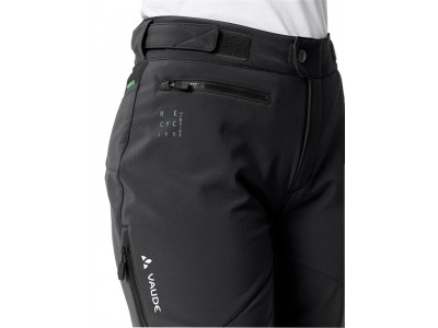 Vaude cyklistické nohavice Qimsa Softshell II, dámske, black/black - 36
