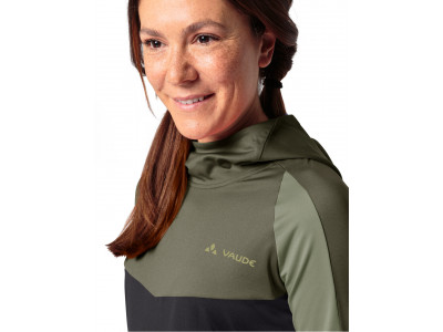 Vaude cyklistický dres Qimsa LS Shirt II, dámsky, khaki - 40