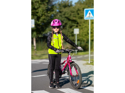 FORCE bunda WINDPRO KID, fluo-čierna - 128-140