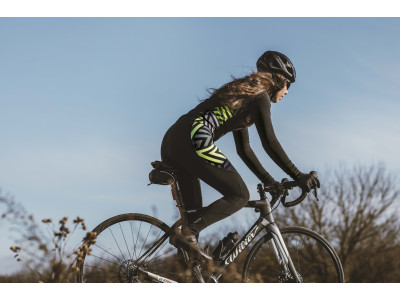 FORCE dres SPIKE dlhý rukáv, čierno-fluo
