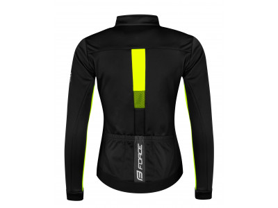 FORCE dámska bunda FROST softshell, čierno-fluo  - Veľkosť L