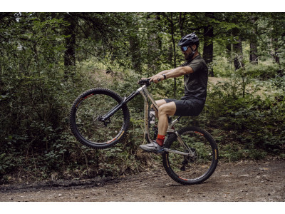 FORCE dres MTB ANGLE, krátky rukáv, army