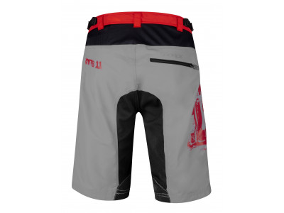 FORCE nohavice MTB-11 s odnímateľnou vložkou, sivé - L