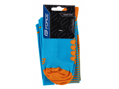 FORCE ponožky COMPRESS, modro-oranžové - S-M/36-41