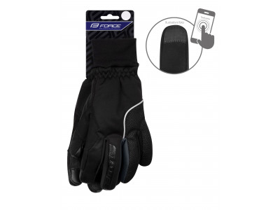 FORCE rukavice zimné ARCTIC PRO, čierne - L