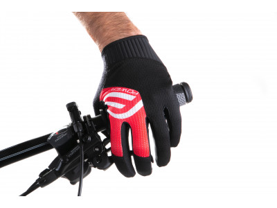 FORCE rukavice MTB POWER, čierno-červené - L