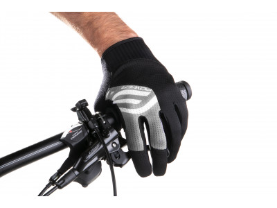FORCE rukavice MTB POWER, čierno-šedé - L