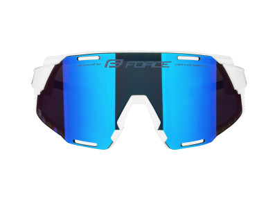 FORCE okuliare GRIP biele, modré revo sklo