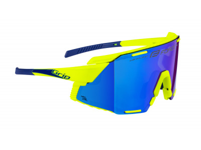 FORCE okuliare GRIP fluo, modré revo sklo