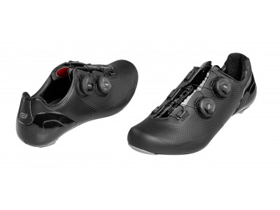 FORCE tretry ROAD WARRIOR CARBON, čierne - 41