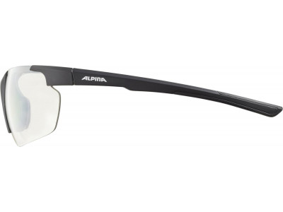 ALPINA Cyklistické okuliare DEFEY HR čierne mat, sklá: číre zrkadlové
