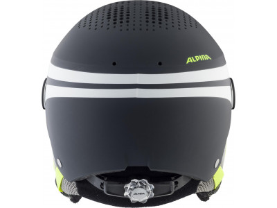 ALPINA Juniorská lyžiarska prilba ZUPO VISOR charcoal-neon mat