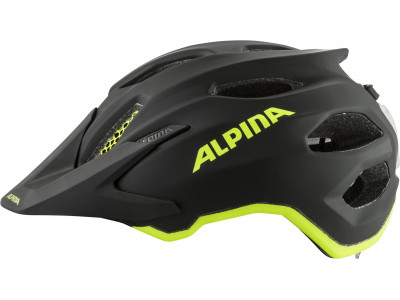 ALPINA Cyklistická prilba Carapax JR Flash čierna-neon žltá mat