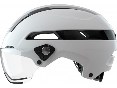ALPINA Cyklistická prilba SOHO VISOR biela matná