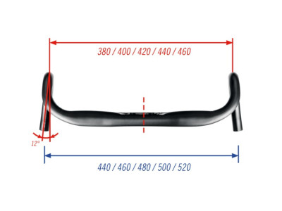 FSA riadidlá ADVENTURE AGX Compact Alloy grey Logo 440mm