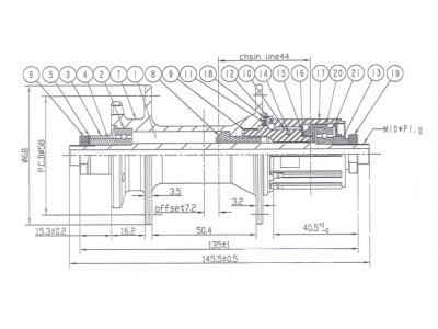 Novatec D762TSBT-11S, zadný náboj, 36 dier, QR, OEM