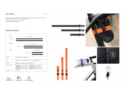 Restrap Fast Straps upevňovacie popruhy, čierna - Mix