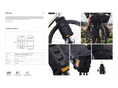 Restrap Fork Bag taška na vidlicu, 5 l, čierna - Restrap Fork Bag taška na vidlicu, 5 l, čierna