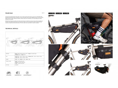 Restrap Frame Bag L taška na rám, 4.5 l, čierna - Restrap Frame Bag L taška na rám, 4.5 l, čierna