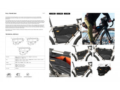 Restrap Full Frame Bag taška na rám, čierna - S (6 l)