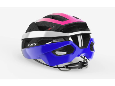 RUDY PROJECT cyklistická prilba REBEL , PEARL METAL/PINK/CYBER BLUE SHINY - S-M / 55-58 / 21,7