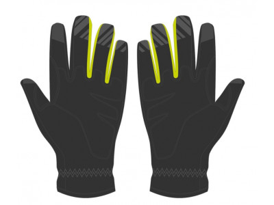 ROCK MACHINE rukavice WINTER RACE dlhoprsté čierno-zelené - L