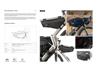 Restrap Race Frame Bag taška na rám, 3 l, čierna - Restrap Race Frame Bag taška na rám, 3 l, čierna