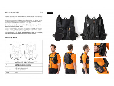 Restrap Race Hydration Vest vesta, 5.5 l, čierna - S/M