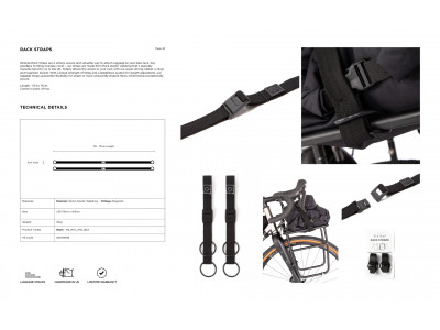 Restrap Rack Strap popruhy na nosič, 55-75 cm - Restrap Rack Strap popruhy na nosič, 55-75 cm