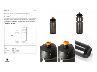 Restrap Contour fľaša, 750 ml, sivá - Restrap Contour fľaša, 750 ml, sivá