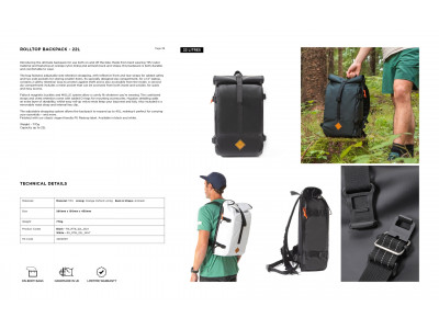 Restrap Rolltop Backpack batoh, 22 l, čierna - Restrap Rolltop Backpack batoh, 22 l, čierna