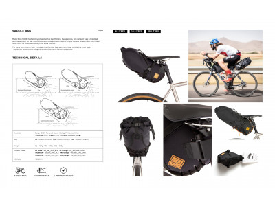 Restrap Saddle Bag podsedlová brašňa, 18 l, čierna/oranžová - Restrap Saddle Bag podsedlová kapsička, 18 l, čierna/oranžová