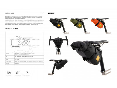 Restrap Saddle Pack podsedlová kapsička, 2.5 l, oranžová