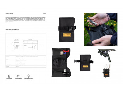 Restrap Tool Roll organizér, čierna - Restrap Tool Roll organizér, čierna