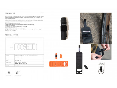 Restrap Tyre Boot Kit opravný set, oranžová - Restrap Tyre Boot Kit opravný set, oranžová
