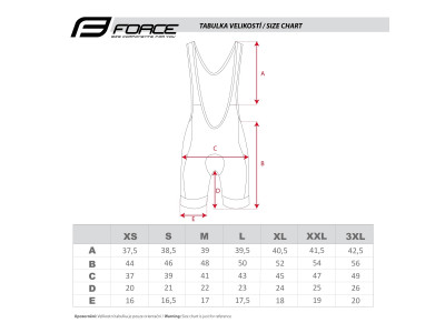 FORCE kraťasy STRIPE s trakmi a vložkou, čierno-biele (červené) - 3XL - čierno-biele