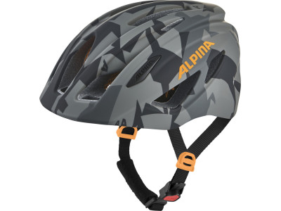 ALPINA cyklistická Junior prilba PICO FLASH - čierna/camo - oranžový nápis